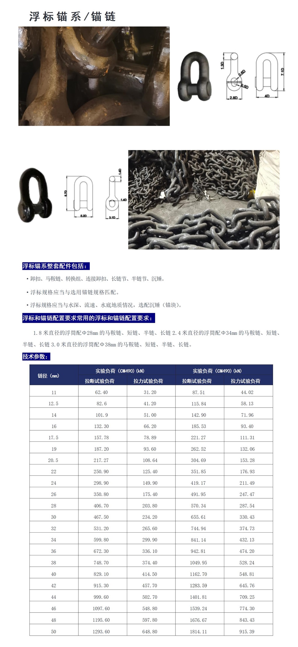 锚系、锚链